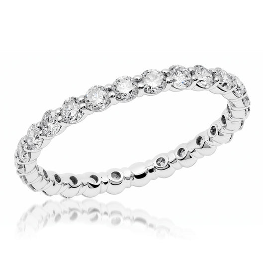 Round Diamond Eternity Ring in White Gold