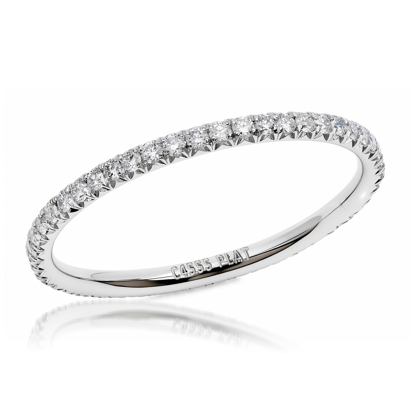 Diamond Pavé Eternity Ring in Platinum