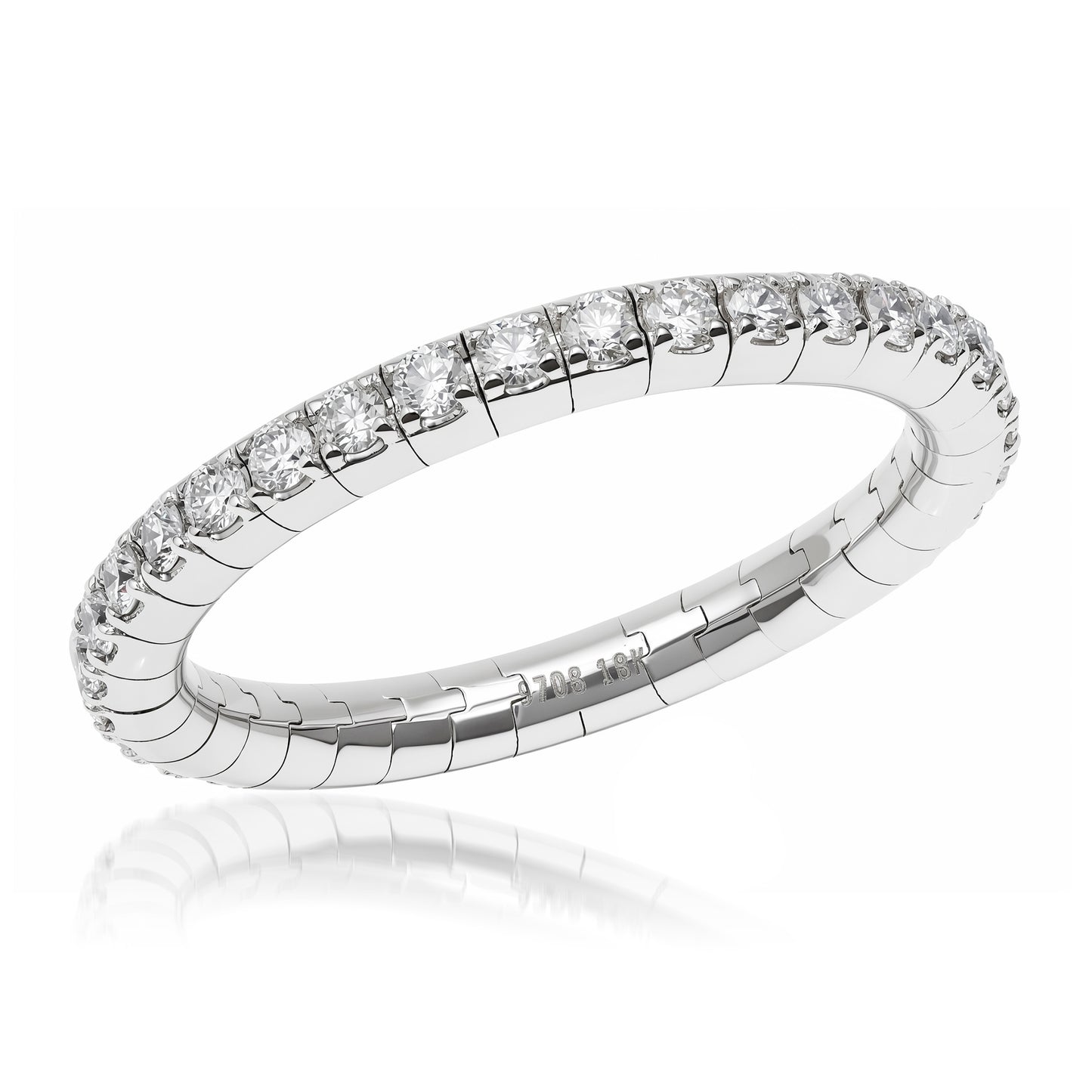 Flexible White Gold Diamond Eternity Ring