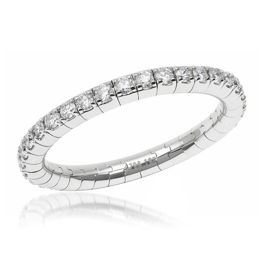 Flexible White Gold Diamond Eternity Ring