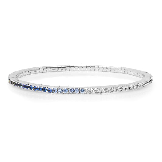 White Gold Sapphire and Diamond Bracelet