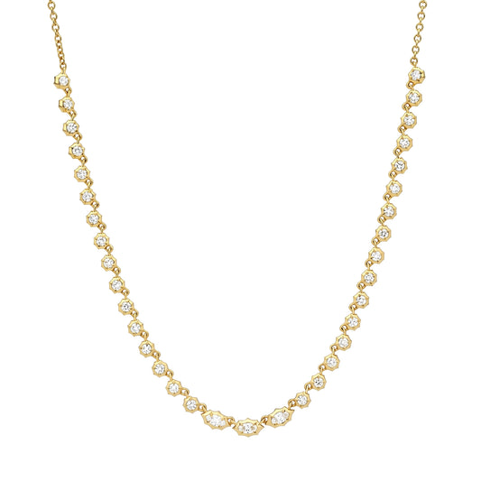 Graduated Diamond Necklace in Yellow Gold