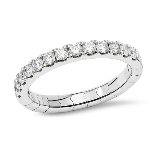Segmented White Gold Diamond Eternity Ring
